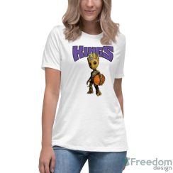 Sacramento Kings NBA Basketball Groot Marvel Guardians Of The Galaxy T Shirt - Women's Relaxed Short Sleeve Jersey Tee