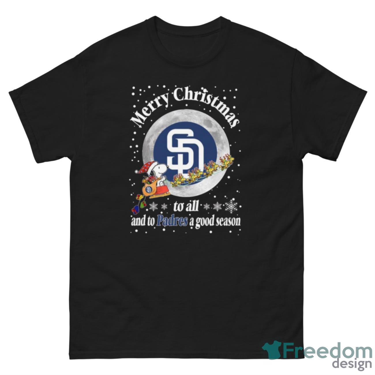 San Diego Padres Merry Christmas To All And To Padres A Good Season MLB Baseball Sports T Shirt - G500 Men’s Classic Tee