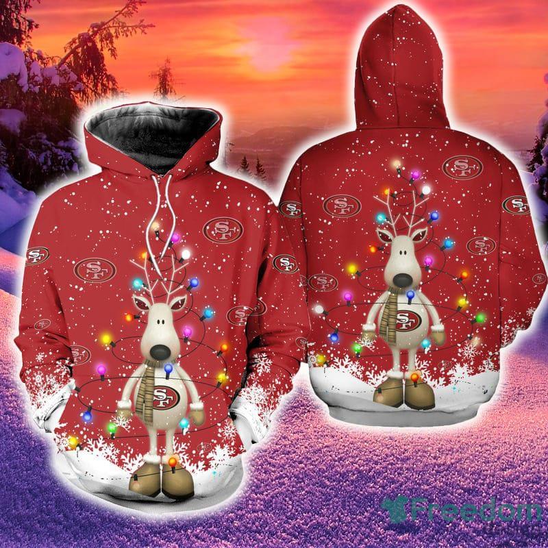 San Francisco 49ers Snowman Hoodie Zip Hoodie Red Print Holiday Gift For  Fans Christmas - Freedomdesign