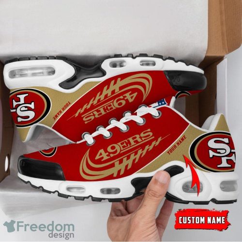 San Francisco 49ers Custom Name Air Cushion Sport Shoes For Fans Product Photo 2