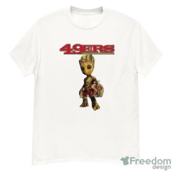 San Francisco 49ers NFL Football Groot Marvel Guardians Of The Galaxy T Shirt - G500 Men’s Classic T-Shirt