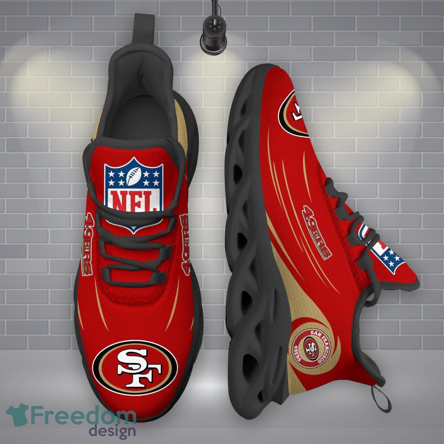 San Francisco 49ers NFLMax Soul Shoes New Sport Gift Running Sneakers Product Photo 1