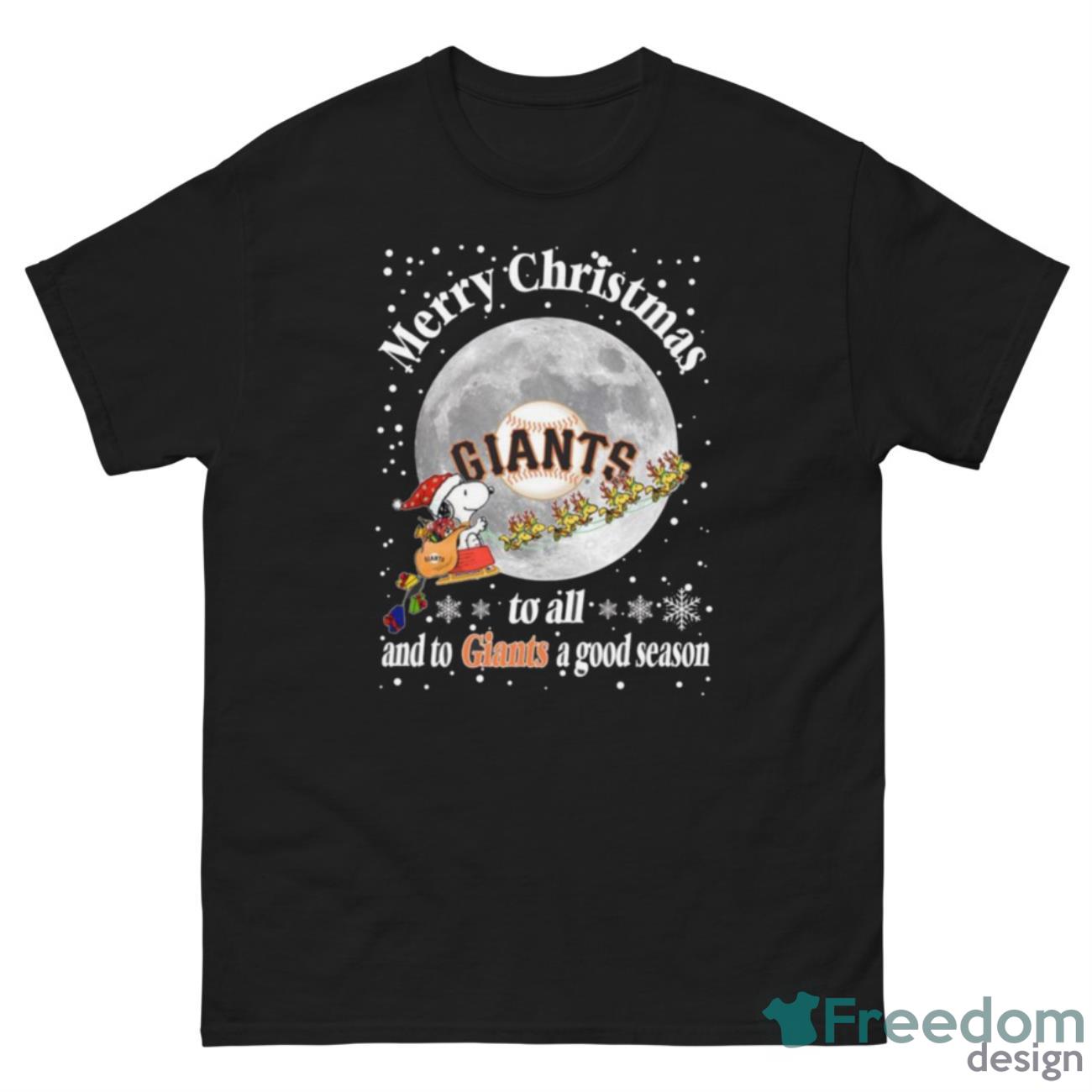 San Francisco Giants Merry Christmas To All And To Giants A Good Season MLB Baseball Sports T Shirt - G500 Men’s Classic Tee