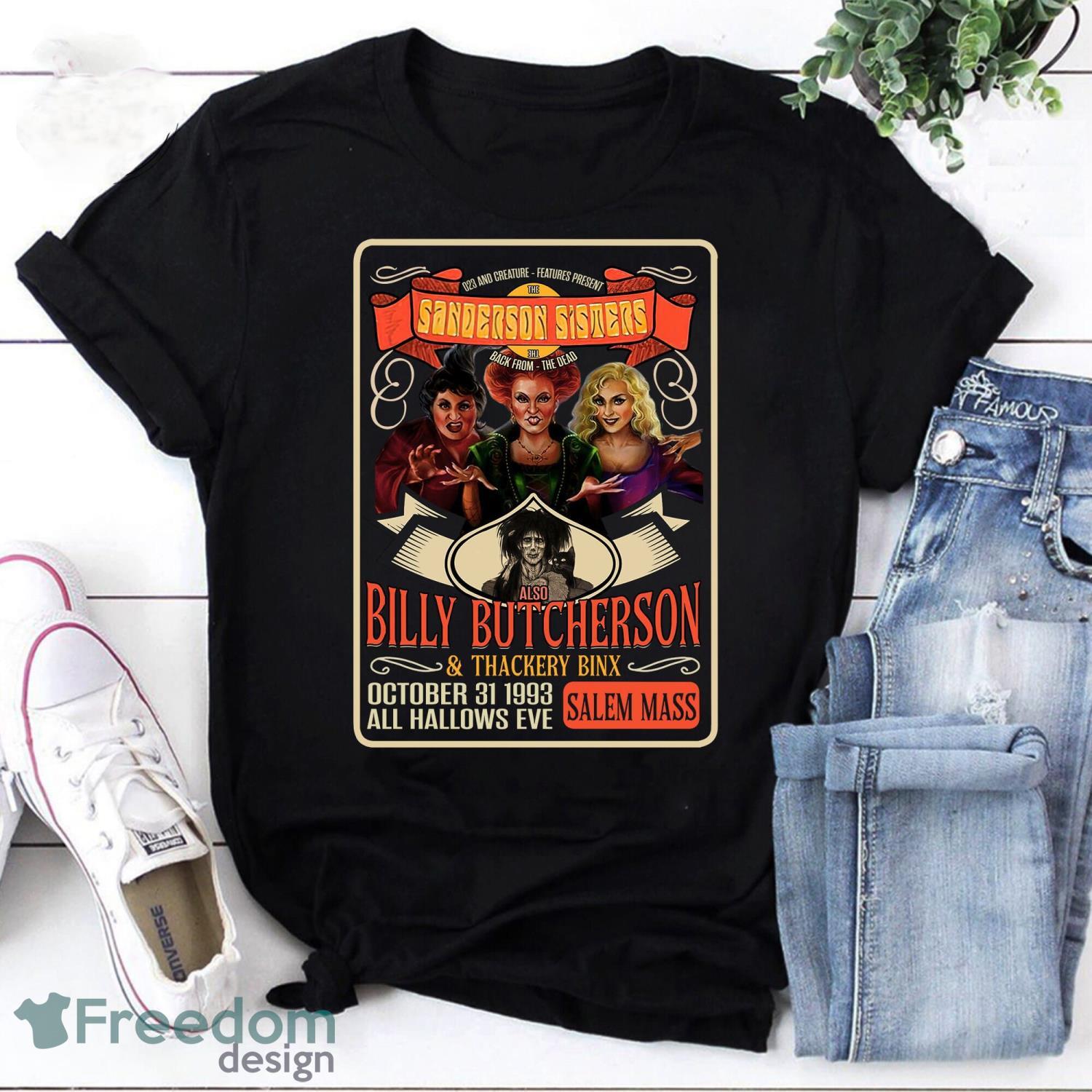 Sanderson Sisters Vintage T-Shirt Hocus Pocus Three Witches Shirt Witch Halloween Shirt Witches Halloween Shirt Product Photo 1