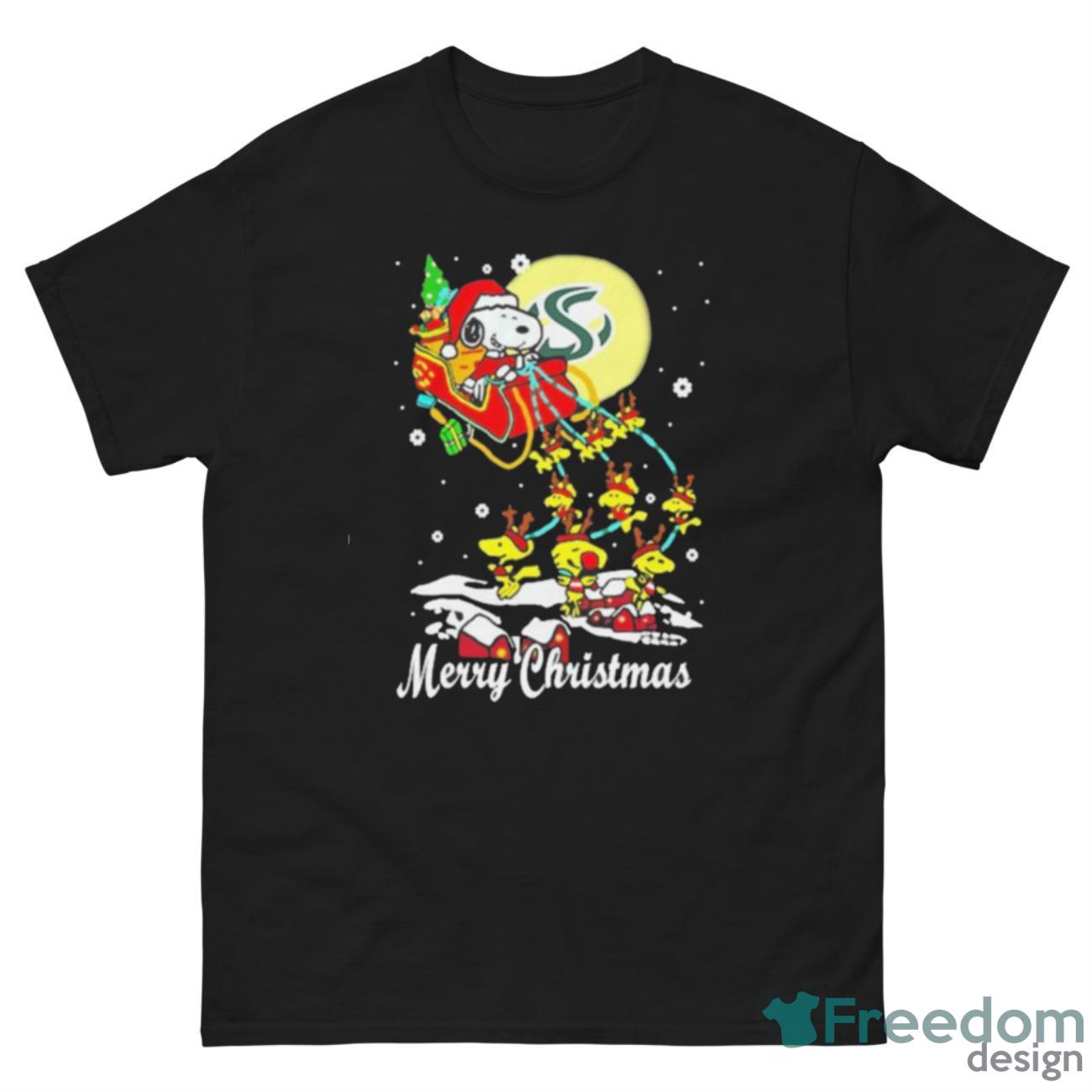 Santa Snoopy reading Snoopy Merry Christmas shirt - G500 Men’s Classic Tee