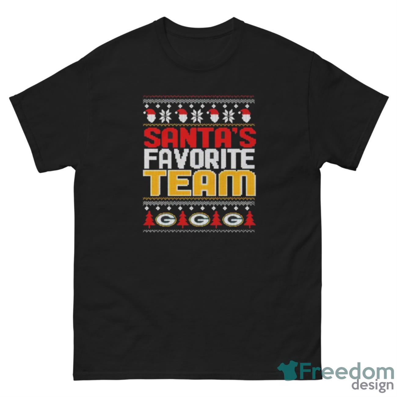 Santa’s favorite team Green Bay Packers ugly Christmas shirt - G500 Men’s Classic Tee