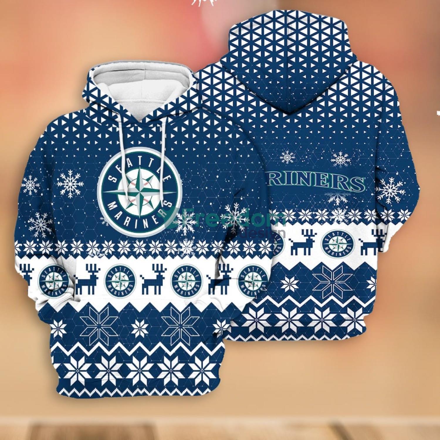 Christmas Gift Seattle Seahawks Christmas Snowflakes Pattern 3D Ugly  Christmas Sweater For Men And Women