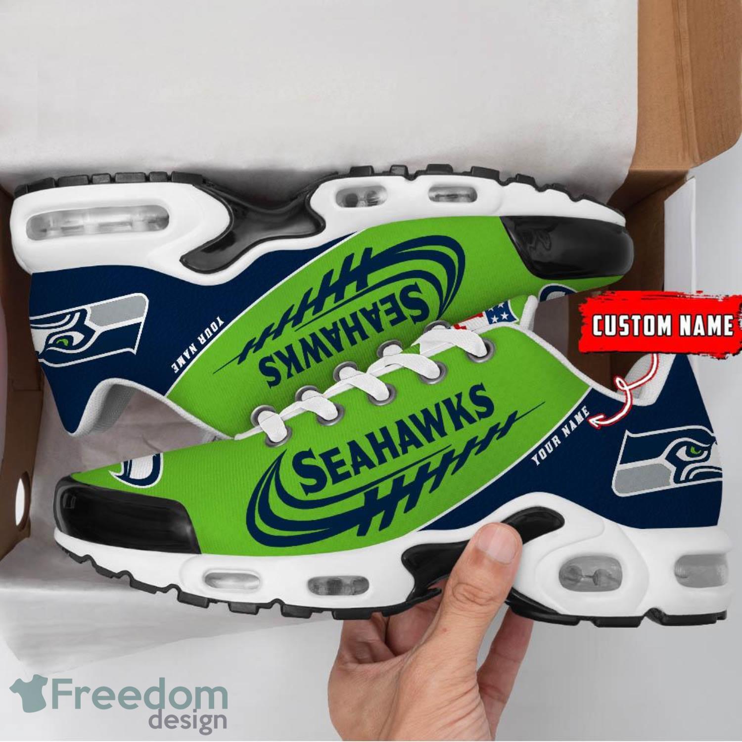 Seattle Seahawks Air Cushion Sport Shoes Custom Name Gift For Men And Women Sport Fans Product Photo 2