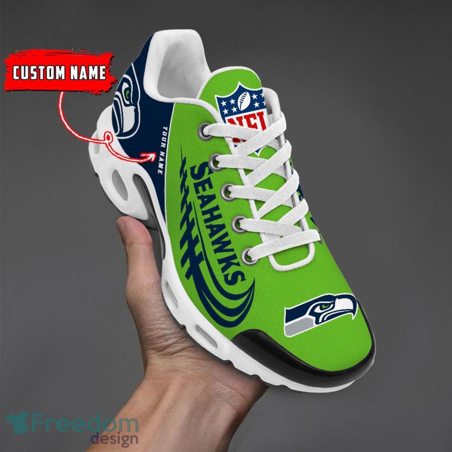 Seattle Seahawks Air Cushion Sport Shoes Custom Name Gift For Men And Women Sport Fans Product Photo 1