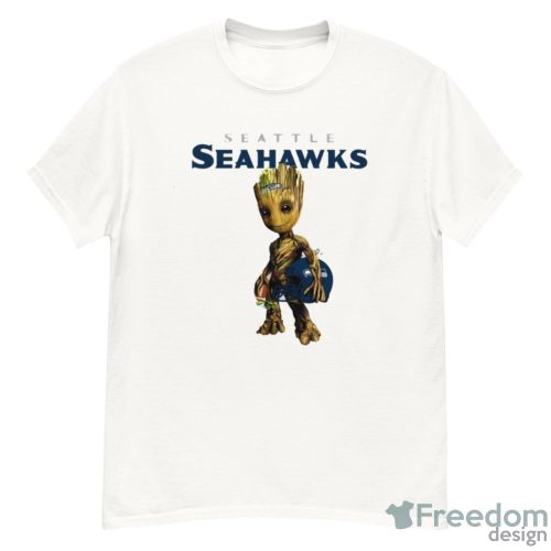 Seattle Seahawks NFL Football Groot Marvel Guardians Of The Galaxy T Shirt - G500 Men’s Classic T-Shirt