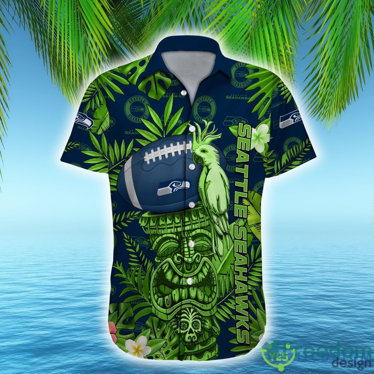 Seattle seahawks Custom Name NFL Hawaiian Shirt And Shorts Gift