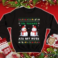 Snowman Christmas Sweatshirt The Vegans Ate My Nose Shirt Christmas Xmas Gifts