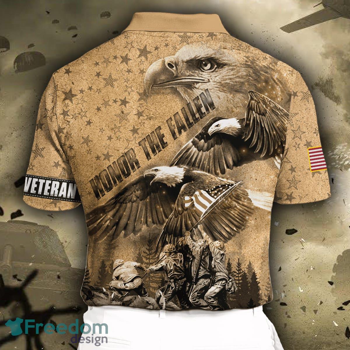 US Veteran American Big Eagle Polo Shirt - Freedomdesign