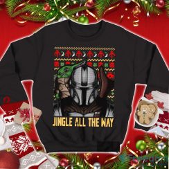 Starwars Sweatshirt Baby Yoda Boba Fett T Shirt Jingle All The Way Shirt Christmas Xmas Gifts