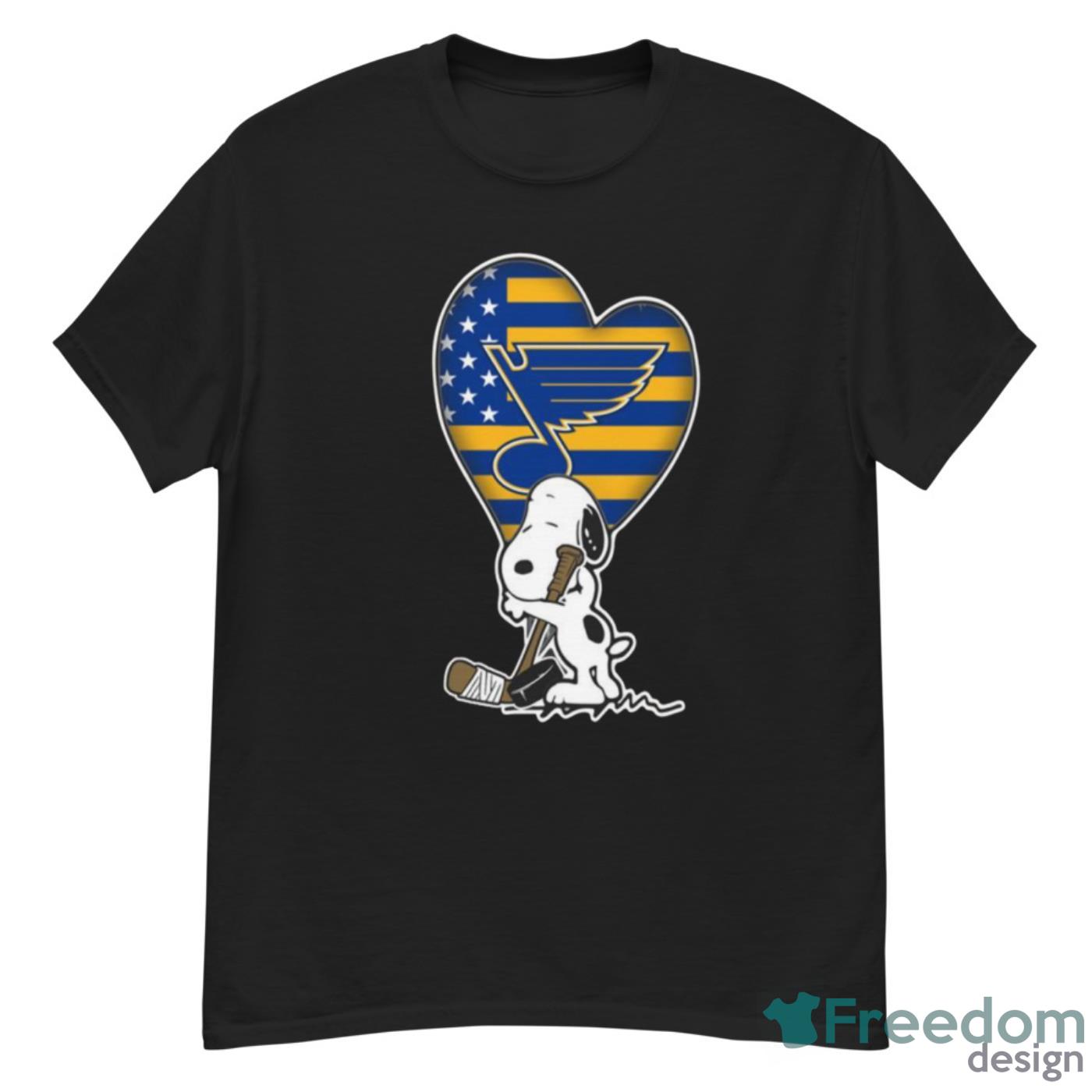 St.Louis Blues NHL Hockey The Peanuts Movie Adorable Snoopy T Shirt - G500 Men’s Classic T-Shirt