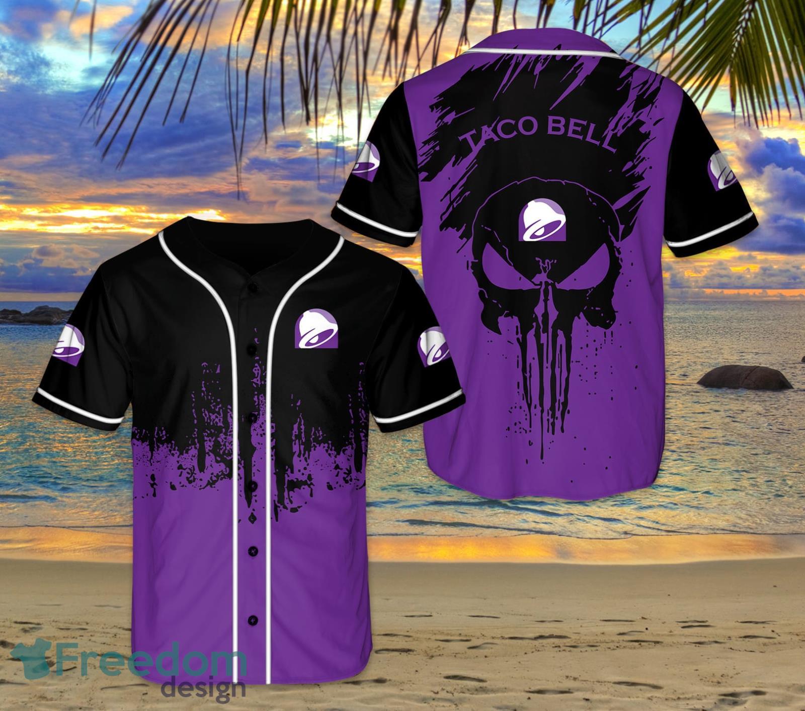 Taco Bell 3D Purple Baseball Jersey Gift For Sport Fans - Freedomdesign