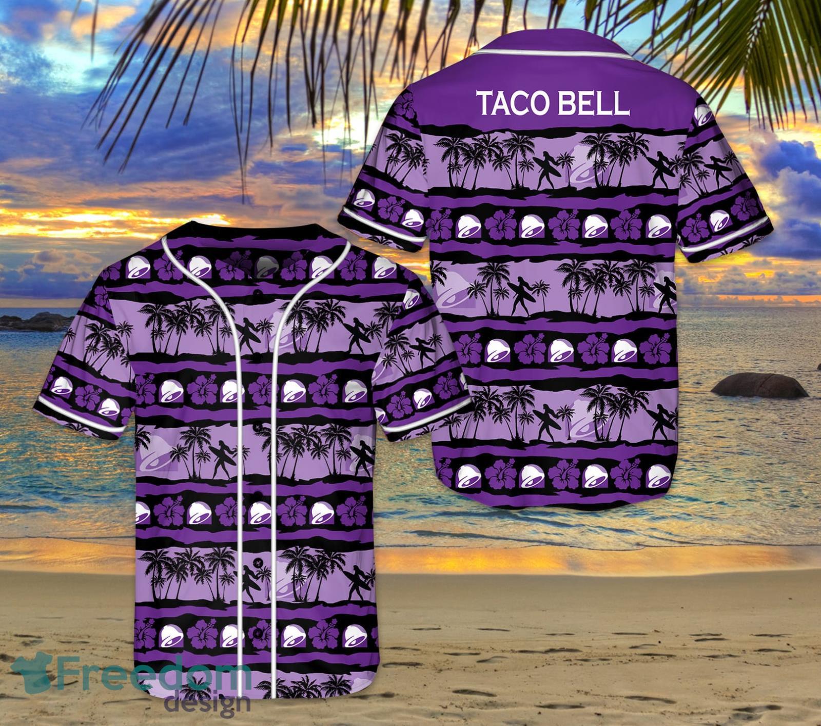 Taco Bell 3D Purple Baseball Jersey Gift For Sport Fans - Freedomdesign