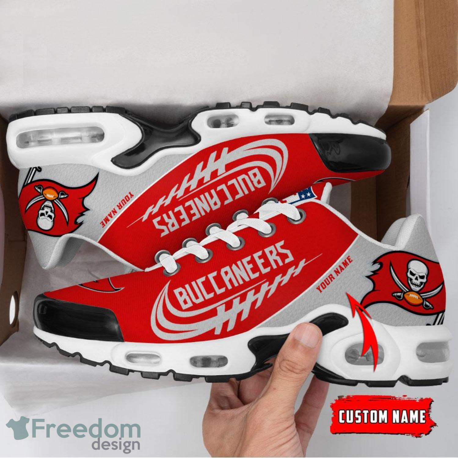 Tampa Bay Buccaneers Custom Name Air Cushion Sport Shoes For Fans Product Photo 2