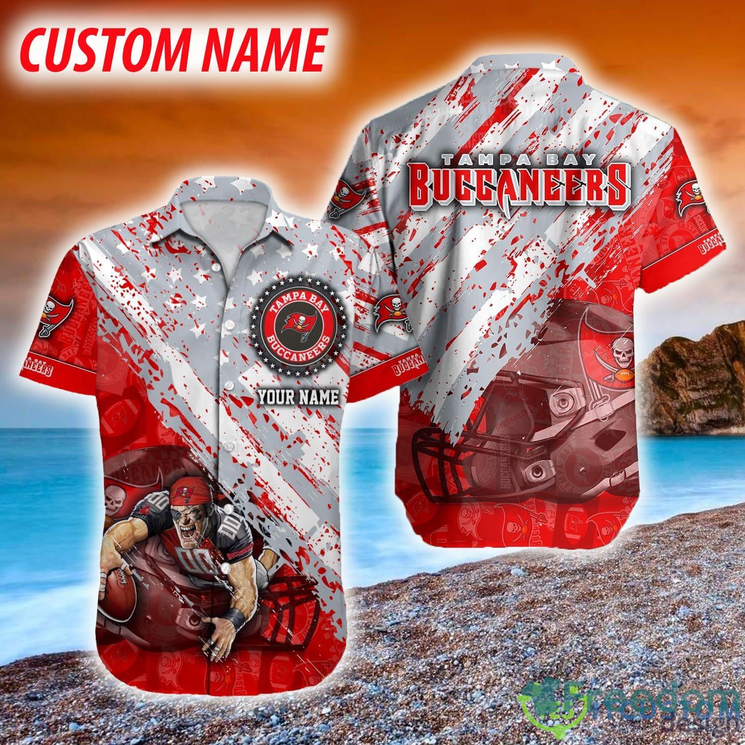 Tampa Bay Buccaneers Hawaiian Shirt Tropical Pattern Coconut Tree