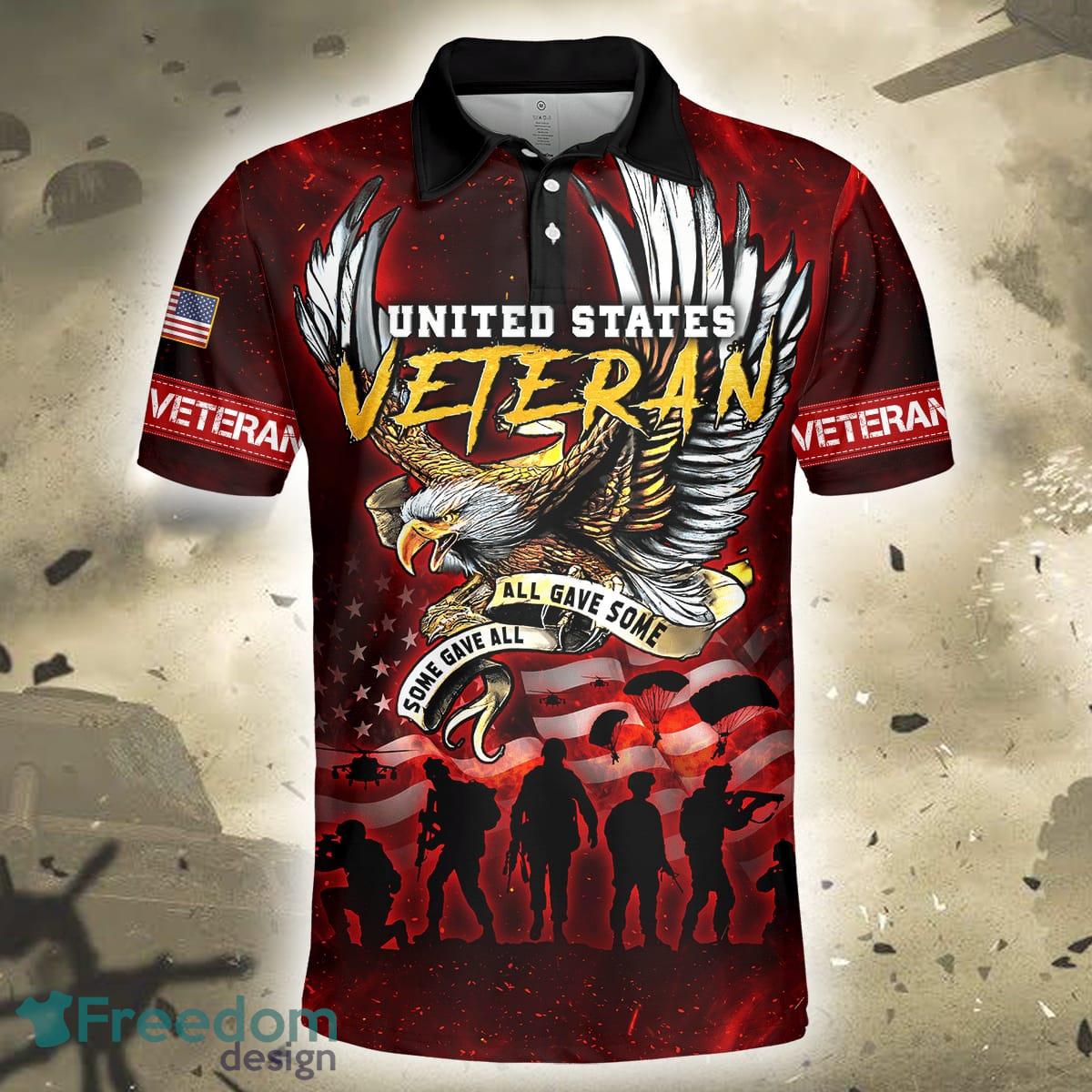 Teams Red Eagle US Veteran 3D Polo Shirt image Teams Red Eagle US Veteran 3D Polo Shirt - Eagle US Veteran 3D All Over Printed Unisex Shirts_13
