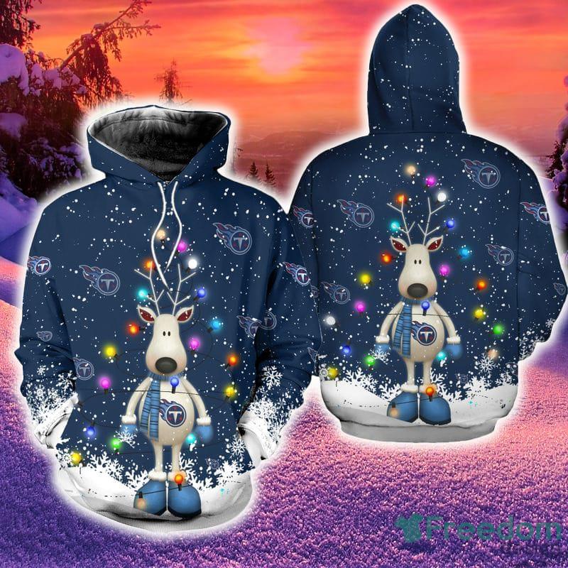 Tennessee Titans Christmas 3D Hoodie Zip Hoodie Blue Print Holiday Gift For Fans - Tennessee Titans Christmas 3D Hoodie Zip Hoodie Blue Print Holiday Gift For Fans