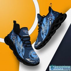 Tennessee Titans Logo Triangle Chunky Sneakers Max Soul Shoes Gift For Men And Women - Tennessee Titans Logo Triangle Pattern 3D Max Soul Sneaker Shoes_2