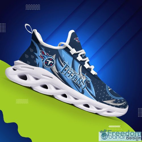 Tennessee Titans Logo Triangle Chunky Sneakers Max Soul Shoes Gift For Men And Women - Tennessee Titans Logo Triangle Pattern 3D Max Soul Sneaker Shoes_3