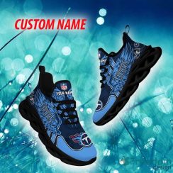 Tennessee Titans Performance Custom Name Chunky Sneaker AOP Gift Fans Max Soul Shoes - Tennessee Titans Max Soul Sneaker NFL photo 1