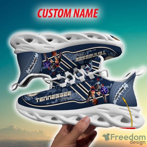 Tennessee Titans Runners Custom Name Chunky Sneaker AOP Gift Fans Max Soul Shoes - Tennessee Titans Max Soul Sneaker NFL photo 6