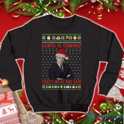 The Office Sweatshirt Michael Scott Shirt Santa Is Coming That’s What She Said Shirt Christmas Xmas Gifts