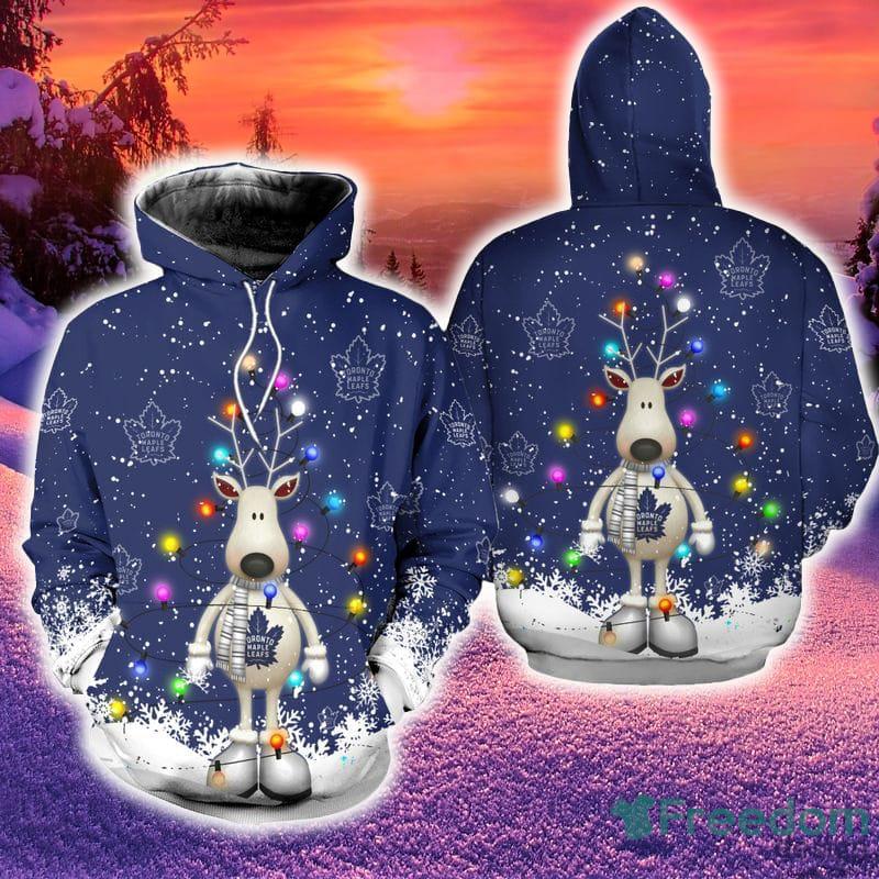 Toronto Maple Leafs Christmas Disney Mickey Funny 3D Hoodie Zip Hoodie Blue  Print Holiday Gift For Fans - Freedomdesign