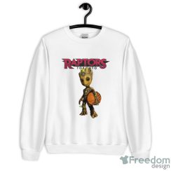 Toronto Raptors NBA Basketball Groot Marvel Guardians Of The Galaxy T Shirt - Unisex Crewneck Sweatshirt