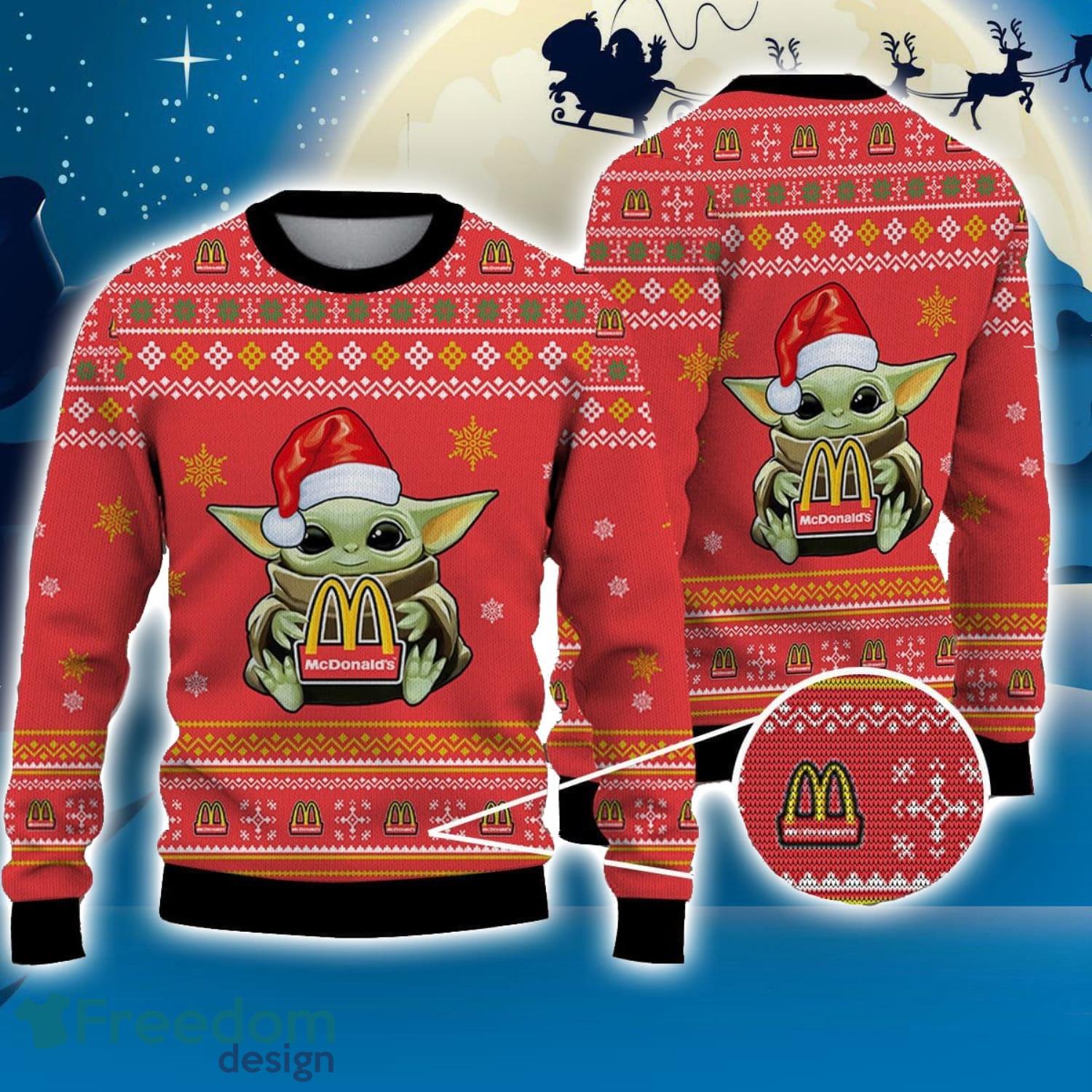 Ugly Christmas Sweater mcdonald's 3D Sweater Christmas Gift For Men And Women image Ugly Christmas Sweater mcdonald's 3D Sweater Christmas Gift For Men And Women