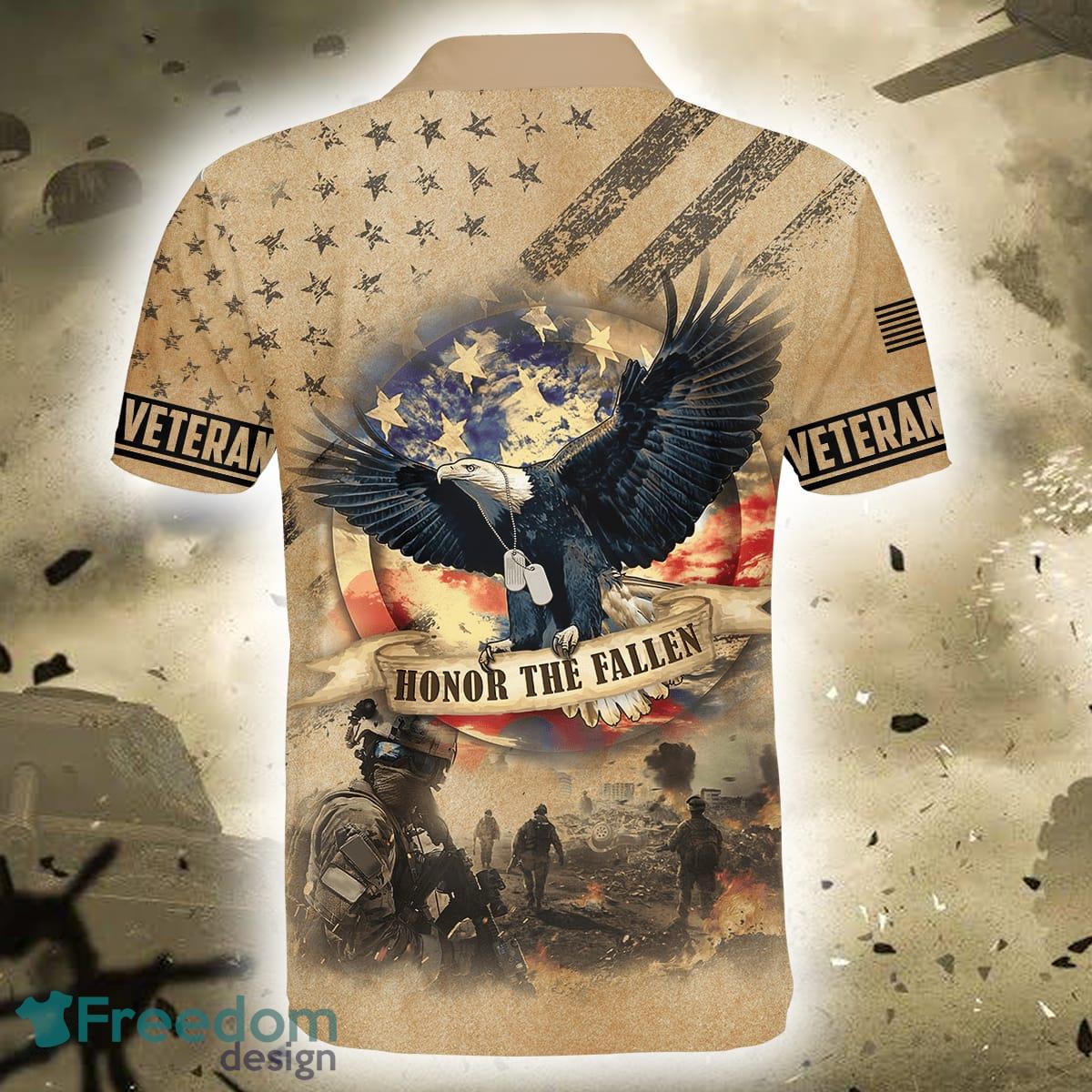 Freedom Isn't Free American Eagle Veteran Custom Polo Shirt