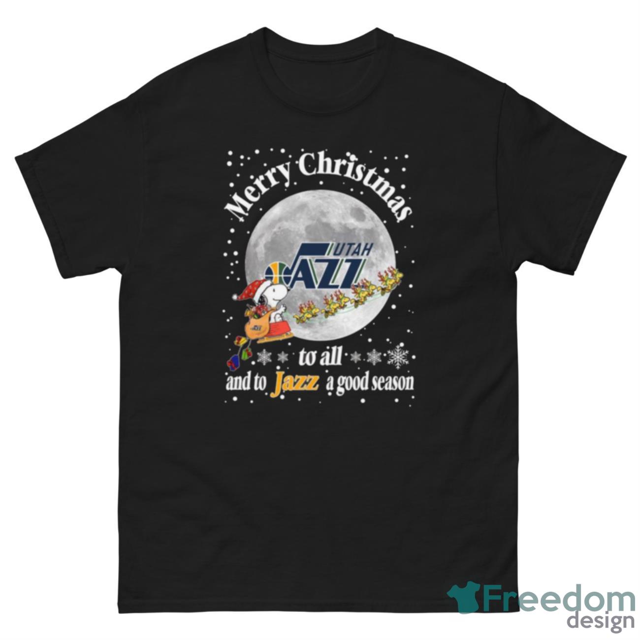 Utah Jazz Merry Christmas To All And To Jazz A Good Season NBA Basketball Sports T Shirt - G500 Men’s Classic Tee