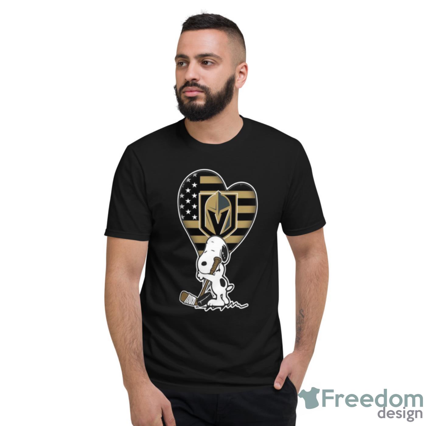 Vegas Golden Knights NHL Hockey The Peanuts Movie Adorable Snoopy T Shirt - Short Sleeve T-Shirt