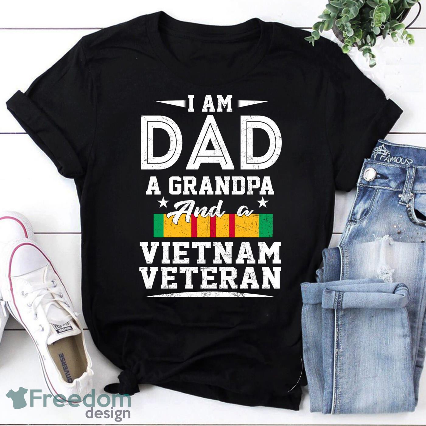 Veterans Day Grandpa Dad Vietnam Veteran Father’s Day Gift Vintage T-Shirt, Father's Day Gift Shirt Product Photo 1