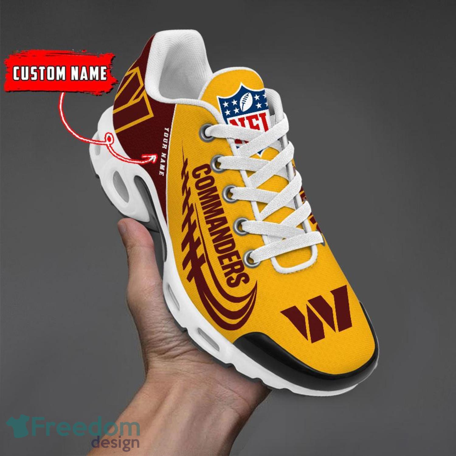 Washington Commanders Air Cushion Sport Shoes Custom Name Gift For Men And Women Sport Fans Product Photo 1