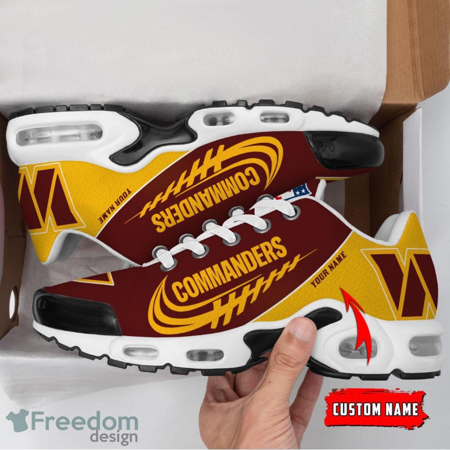Washington Commanders Custom Name Air Cushion Sport Shoes For Fans Product Photo 2