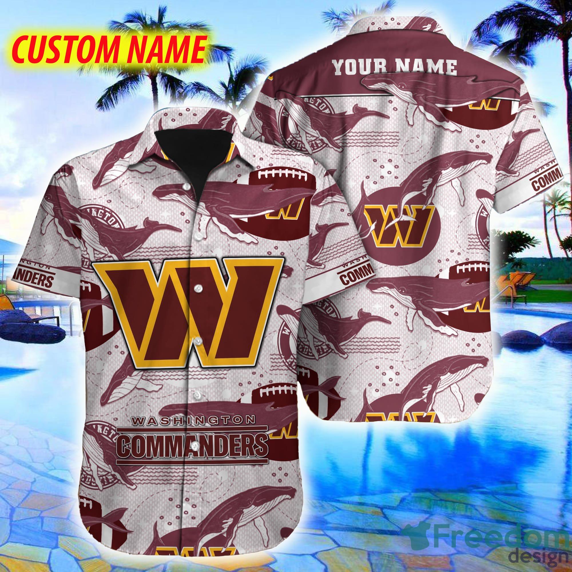 Washington Commanders NFL Custom Name Hawaiian Shirt