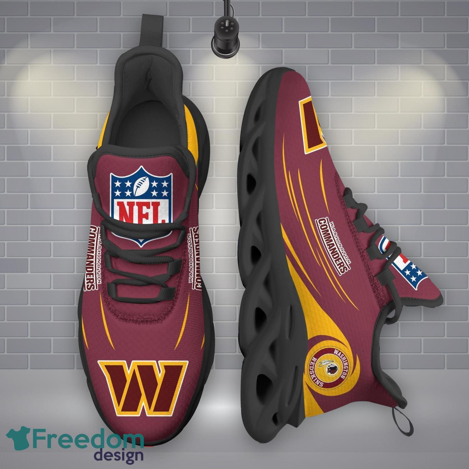 Washington Commanders Sport Sneakers NFL Max Soul Shoes - Freedomdesign