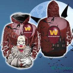 Washington Football Team IT Color Halloween Skull Hoodie AOP For Men And Women Gift Fans