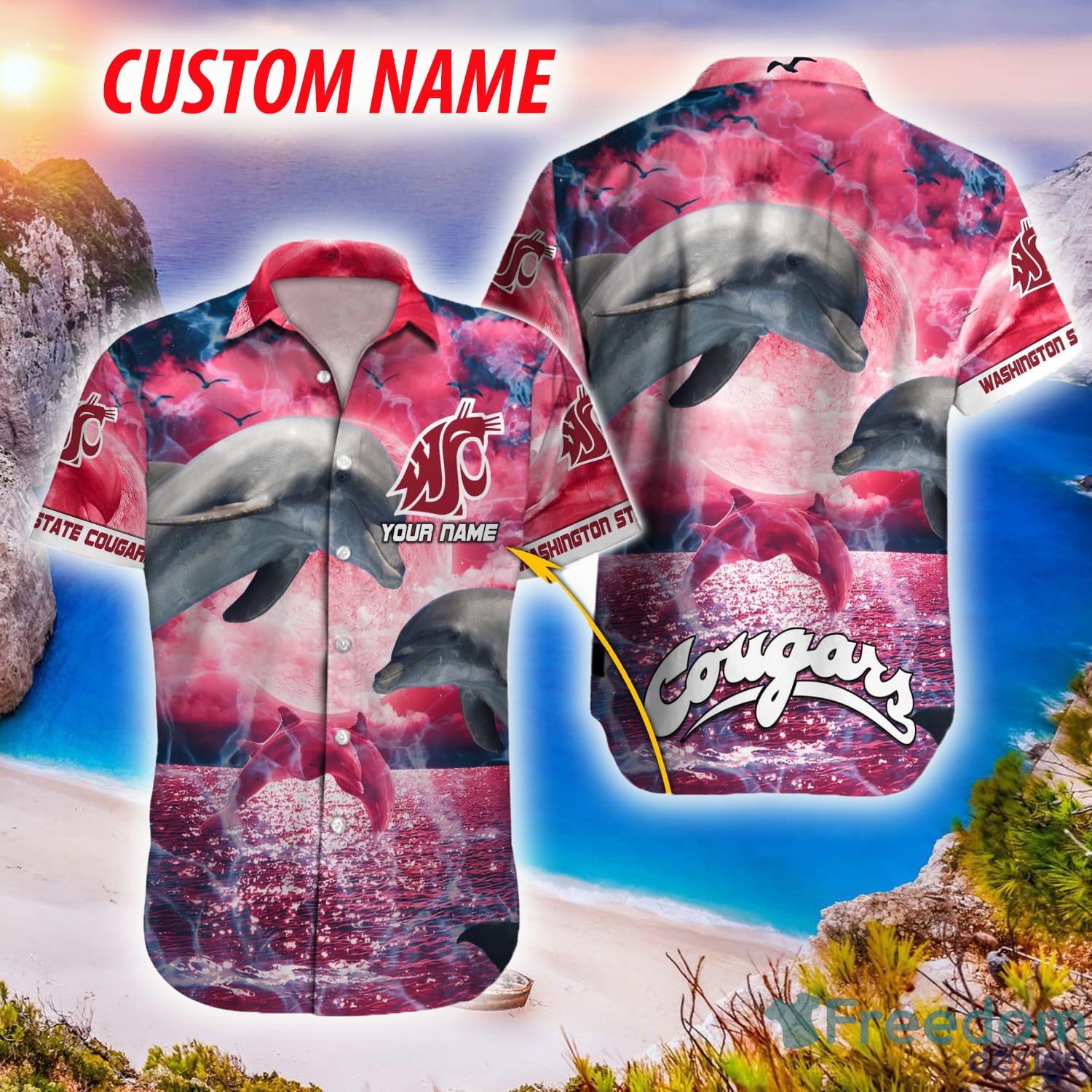 Miami Dolphins Hawaiian Shirt Dolphins Tropical Forest Hawaiian Shirt -  Upfamilie Gifts Store