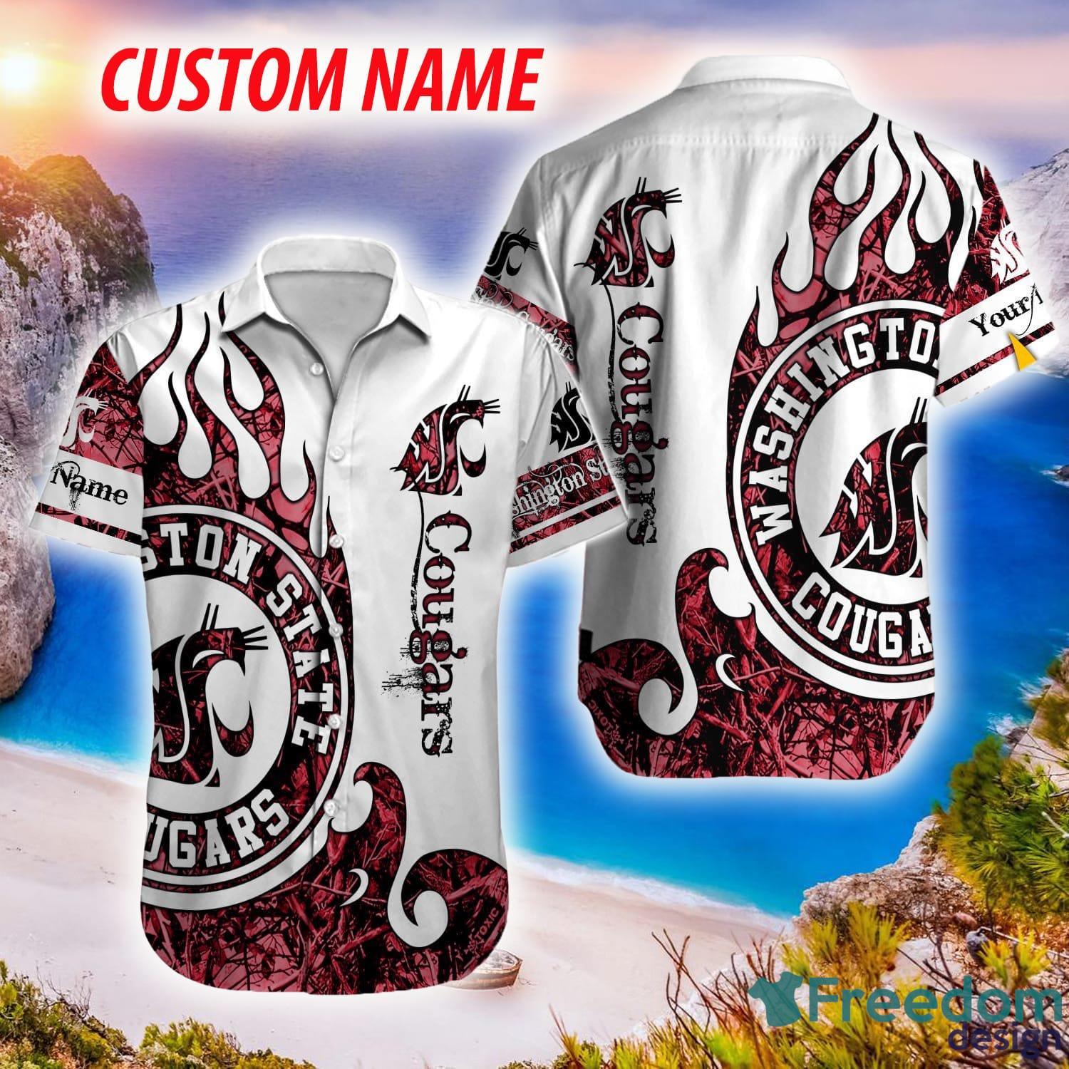 Custom Name Washington Capitals NHL Hawaiian Shirt Leaf Flower For