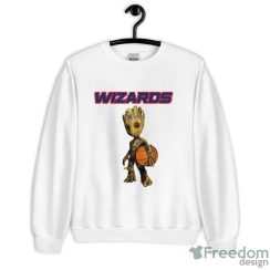 Washington Wizards NBA Basketball Groot Marvel Guardians Of The Galaxy T Shirt - Unisex Crewneck Sweatshirt