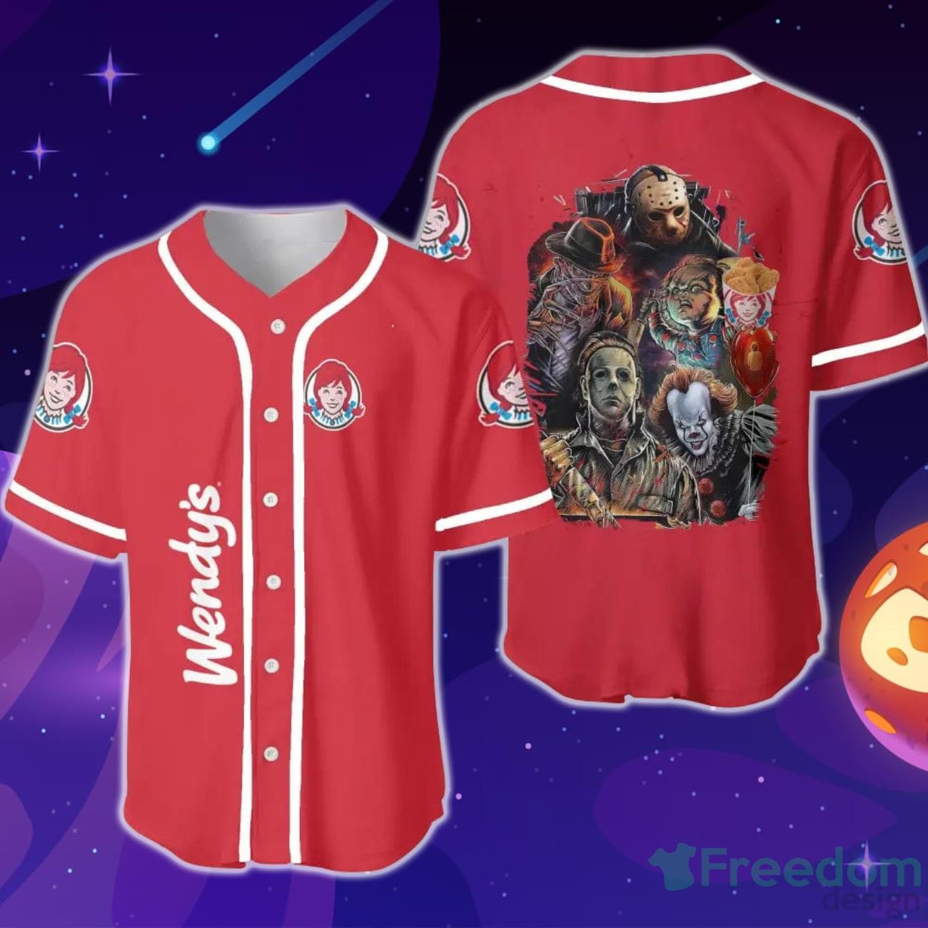 Halloween Horror Characters Michelob Ultra Baseball Jersey Shirt -  Beuteeshop