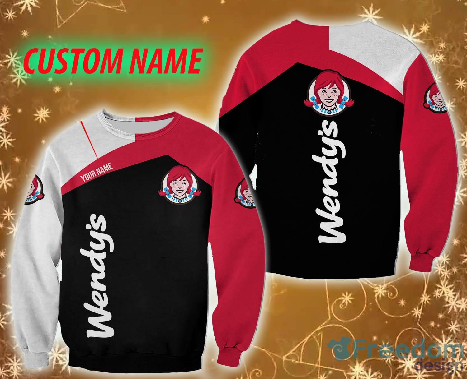 wendy's Logo Brands Custom Name Fashionable 3D Sweatshirt For Men And Women Gift Christmas image wendy's Logo Brands Custom Name Fashionable 3D Sweatshirt For Men And Women Gift Christmas