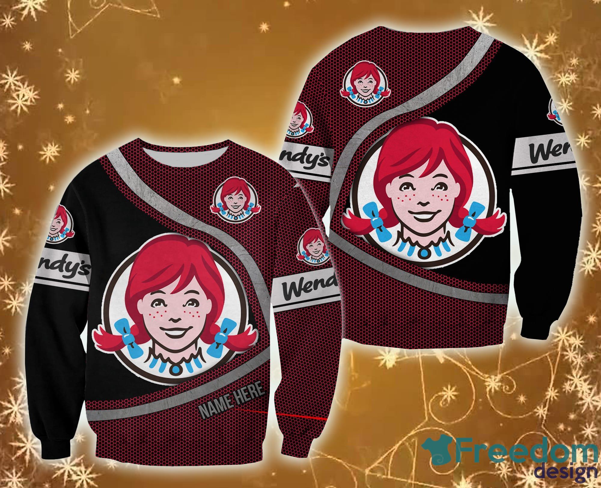 wendy's Logo Brands Custom Name Holly 3D Sweatshirt For Men And Women Gift Christmas image wendy's Logo Brands Custom Name Holly 3D Sweatshirt For Men And Women Gift Christmas