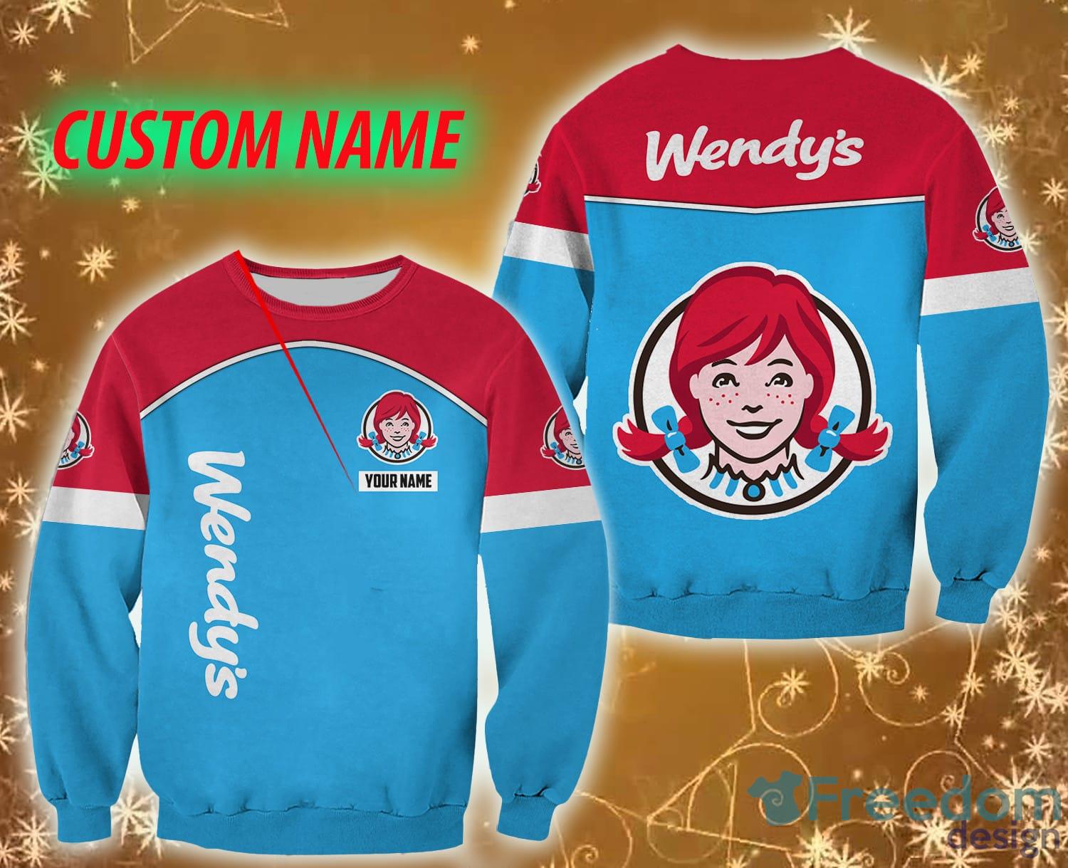 wendy's Logo Brands Custom Name Joyful 3D Sweatshirt For Men And Women Gift Christmas image wendy's Logo Brands Custom Name Joyful 3D Sweatshirt For Men And Women Gift Christmas