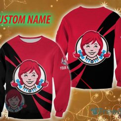 wendy’s Logo Brands Custom Name Neckline 3D Sweatshirt For Men And Women Gift Christmas